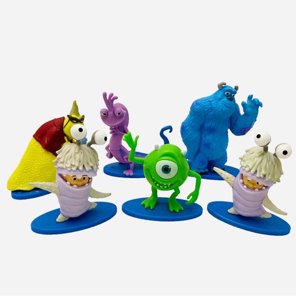 Disney Pixar Monsters Inc University Toy Figures Cake Toppers Lot of 6 - Picture 1 of 11